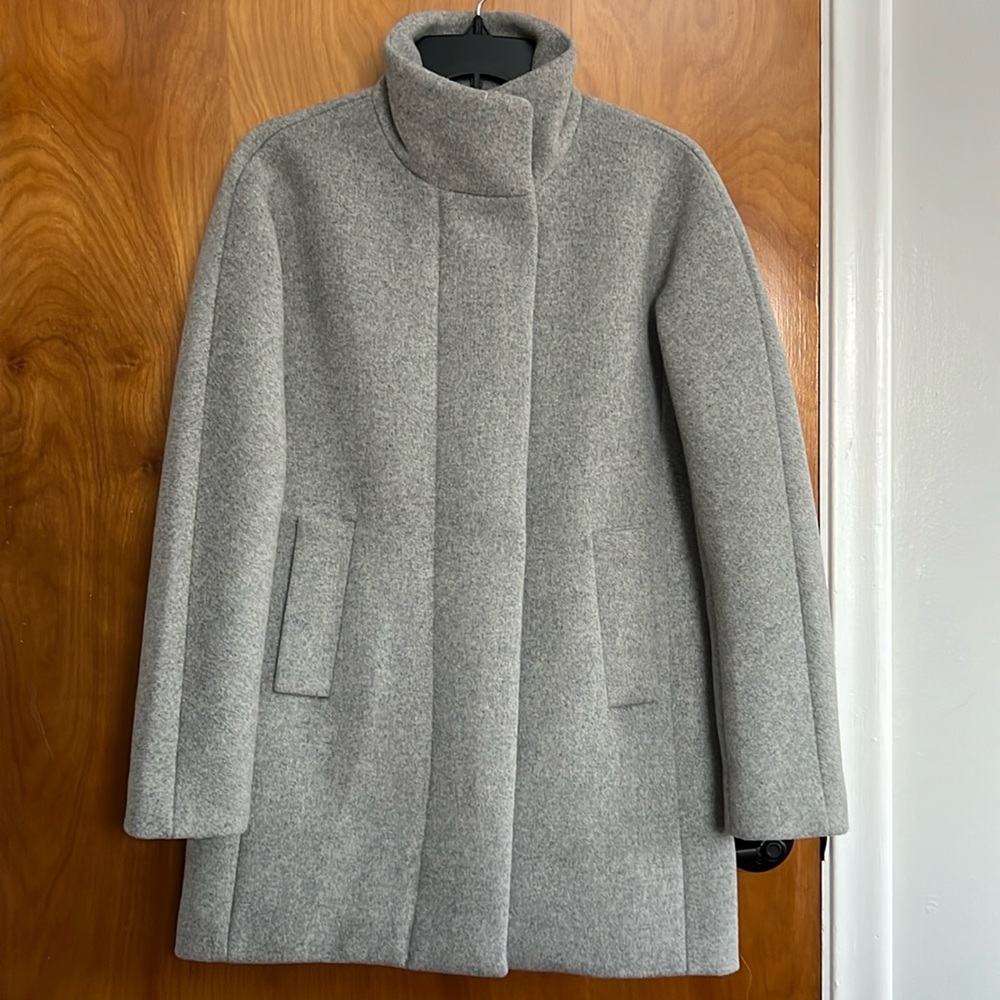 NWT Women’s J.Crew City Coat Heather Grey 00